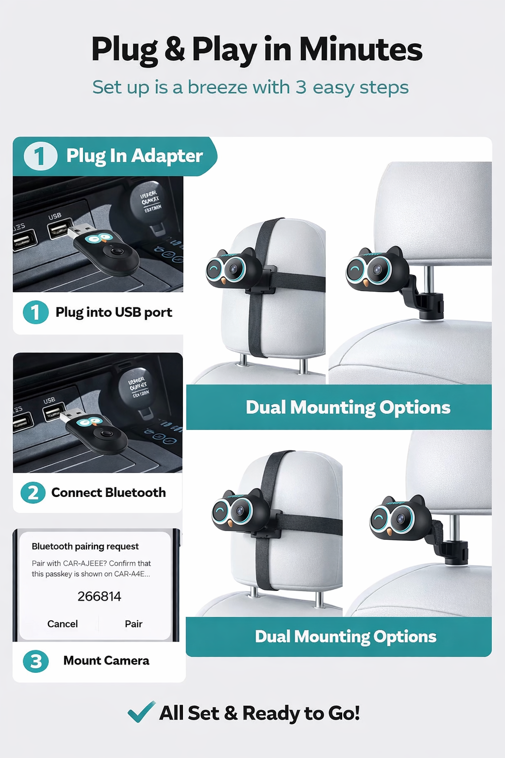 Backseat Baby Monitor Camera